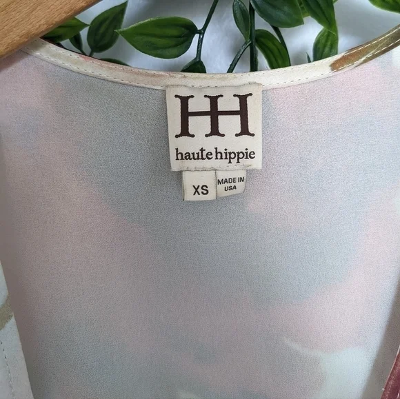 𝅺HAUTE Hippie Women's Silk Floral Sleeveless Wrap Dress Size XS - Picture 5 of 8